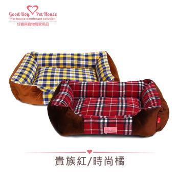 GBPH好寶貝 美式經典格紋寵物床 XL-70x53x20cm(睡墊/防水/親膚/暖和/防滑/耐洗耐用/全可拆洗/寵物床墊窩)