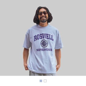 【男人幫大尺碼】T1703台灣製造純棉ROSWELL印花T恤