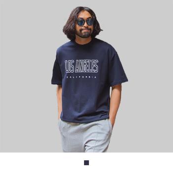 【男人幫大尺碼】T1702台灣製造純棉韓系英文印花圖案T恤