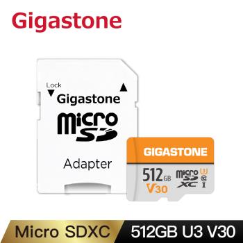 Gigastone 512GB micro SDXC UHS-Ⅰ U3 記憶卡(512G V30 高速記憶卡)