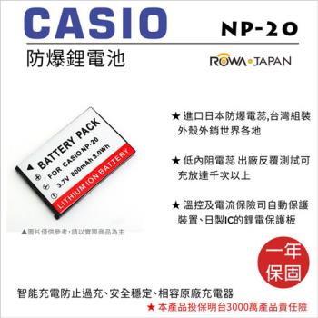 ROWA 樂華 For CASIO NP-20 NP20 電池
