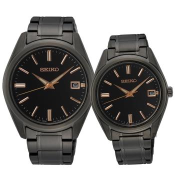 SEIKO精工 CS 台灣獨賣 城市情侶手錶 對錶 6N52-00A0SD+6N42-00L0SD(SUR511P1+SUR513P1)