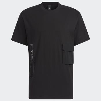 Adidas TH HVCOT 男裝 短袖 T恤 胸前口袋 棉 黑【運動世界】HE9945