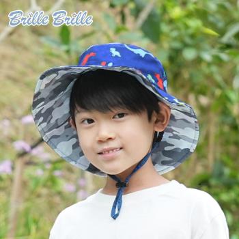 【Brille Brille】兒童UPF50+雙面防曬帽 - 侏儸紀世界