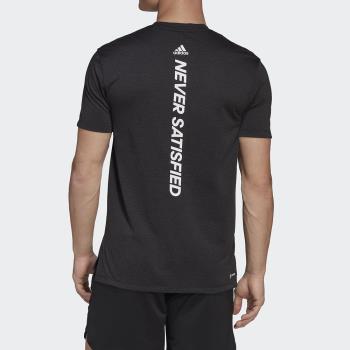 Adidas HEAT.RDY 男裝 短袖 T恤 訓練 健身 涼感 標語 側開衩 黑【運動世界】HT9052