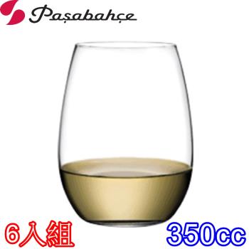 土耳其Pasabahce玻璃圓弧白酒杯威士忌杯350cc-6入組