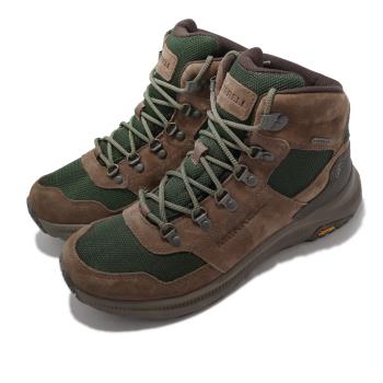 Merrell 戶外鞋 Ontario 85 Mesh WP 男鞋 中筒 防水 支撐 耐磨 棕 綠 ML500153 [ACS 跨運動]