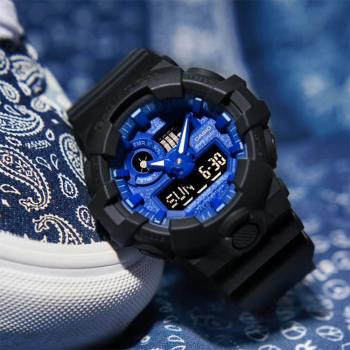 CASIO 卡西歐 G-SHOCK 藍色變形蟲系列手錶 (GA-700BP-1A)