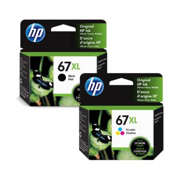 HP 67XL ( 3YM57AA 黑色+ 3YM58AA 彩色 ) 原廠高容量墨水匣 適用Envy Pro 6020/6420AiO/DJ 1212