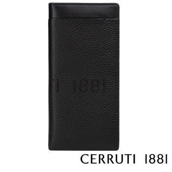【Cerruti 1881】頂級義大利小牛皮12卡男用長夾 JULIAN系列 黑色(CEPU05547M)