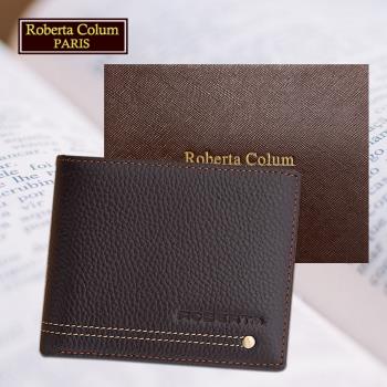 (Roberta Colum)諾貝達 男用專櫃皮夾 12卡片短夾(23157-2咖啡色)