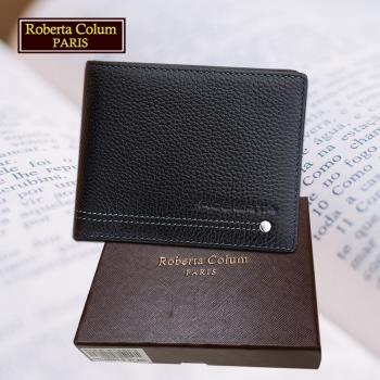 (Roberta Colum)諾貝達 男用專櫃皮夾 12卡片短夾(23152-1黑色)
