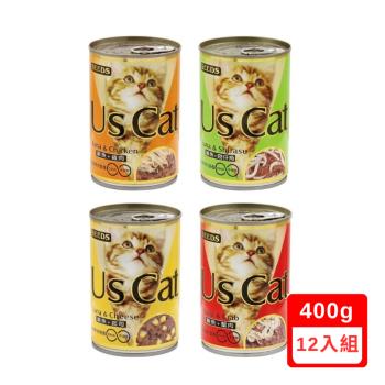Seeds 聖萊西-US CAT愛貓主食罐400g X12罐組 (下標數量2+送神仙磚)