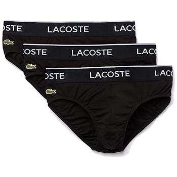 Lacoste 2022男時尚合身黑色三角內著3件組