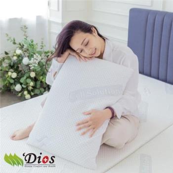 買1送1【迪奧斯 Dios】抗菌防蹣乳膠枕（眠花糖枕 - 平面經典型）透氣護頸枕頭 麵包枕