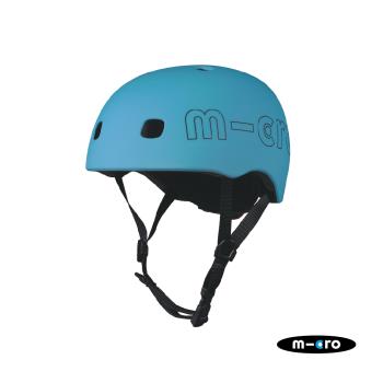 瑞士 Micro Helmet 消光海洋藍安全帽 LED版本