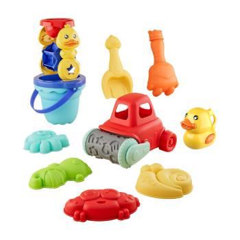 Colorland-10件組玩沙玩具 兒童軟膠海邊戲水玩具 沙灘挖沙玩具