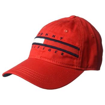 Tommy Hilfiger 2022男時尚標誌Avery款紅色棒球帽