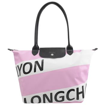 Longchamp Le Pliage Lyon 摺疊肩背包.柔粉色 #1899