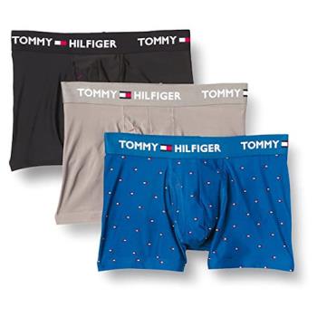 Tommy Hilfiger 2022男時尚細纖維黑灰藍色混搭四角內著3件組