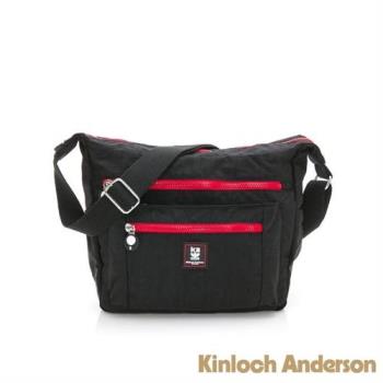 【Kinloch Anderson】極簡玩色 雙口袋兩用托特包(低調黑紅)