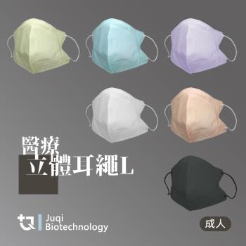 【JUQI鉅淇】立體醫療口罩 彈力耳繩L(30入/盒 多色任選 台灣製造 品質保證)