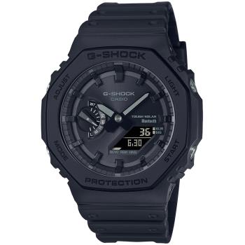 CASIO G-SHOCK 太陽能藍芽八角造型計時錶/全黑/GA-B2100-1A1