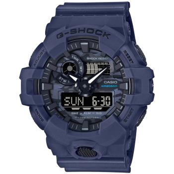 CASIO G-SHOCK 城市迷彩系列200米雙顯計時錶/藍/GA-700CA-2A