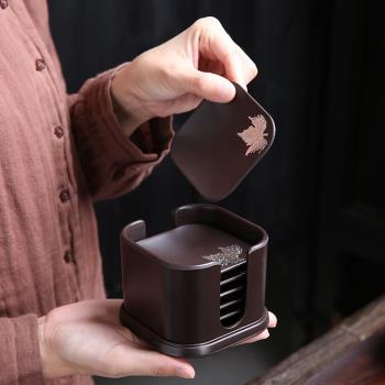 【PUSH!】品茗喝茶具 電木茶墊杯墊隔熱茶席杯托茶托茶具配件套裝組T07