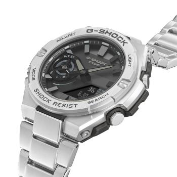 CASIO 卡西歐 G-SHOCK 太陽能 碳核心防護藍牙雙顯手錶(GST-B500D-1A1)