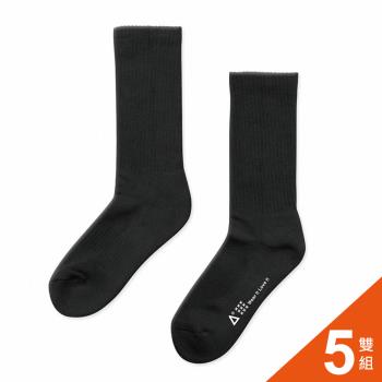 WARX除臭襪 經典素色高筒襪5雙組-黑色