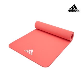 【限時最殺價】Adidas 輕量波紋瑜珈墊8mm-珊瑚粉