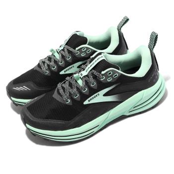 Brooks 野跑鞋 Cascadia 16 D 女鞋 寬楦 黑 綠 緩震 路跑 越野 馬拉松 運動鞋 1203631D049 [ACS 跨運動]