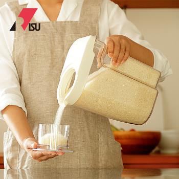 日本RISU 雜糧穀物儲米桶(附量杯)-2.5L-2色可選 (麥片/飼料桶)