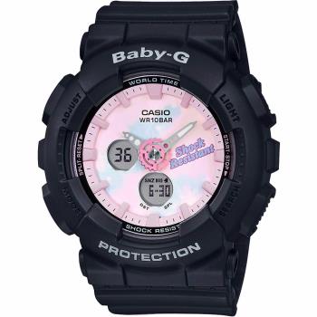 CASIO 卡西歐 Baby-G 大人氣俏皮渲染手錶-黑 (BA-120T-1A)