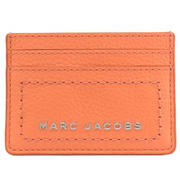 MARC JACOBS 馬克賈伯 浮雕LOGO信用卡名片夾.甜瓜橘
