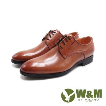 W&M(男)經典壓線商務正裝鞋 男鞋 -淺棕色(另有黑色)