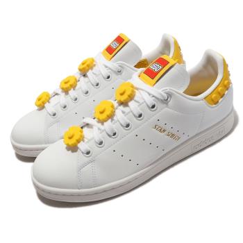 adidas 聯名休閒鞋 Stan Smith W 女鞋 白 黃 樂高 LEGO 小花 史密斯 愛迪達 GX7203 [ACS 跨運動]