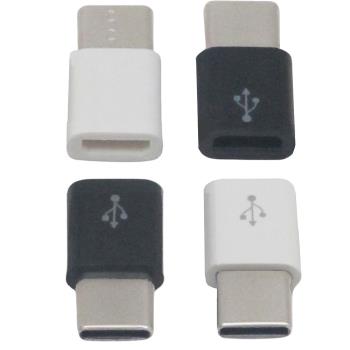 月陽超值4入金屬母座Micro USB轉Type-C轉接頭(USBMC1X4)