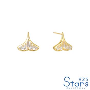 【925 STARS】純銀925璀璨方晶人魚尾巴造型耳環 造型耳環