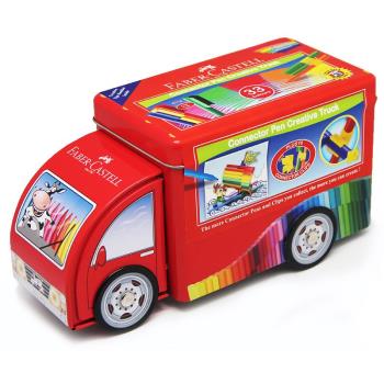 FABER-CASTELL輝柏 卡車造型33色彩色連接筆 /盒 155072