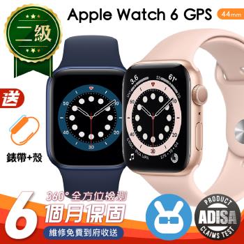 【福利品】Apple Watch Series 6 44公釐 GPS 鋁金屬錶殼 保固6個月 贈矽膠錶帶及透明錶殼
