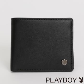 PLAYBOY - 基本短夾附零錢袋 Tough系列系列 - 黑色