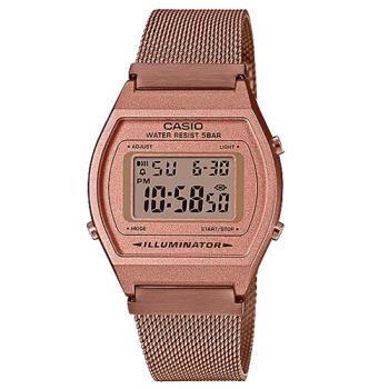 【CASIO 卡西歐】電子錶 米蘭錶帶 防水50米 LED背光 B640WMR(B640WMR-5A)
