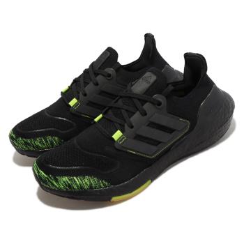 adidas 慢跑鞋 Ultraboost 22 男鞋 黑 黃 綠 緩震 襪套式 運動鞋 愛迪達  GX5915 [ACS 跨運動]