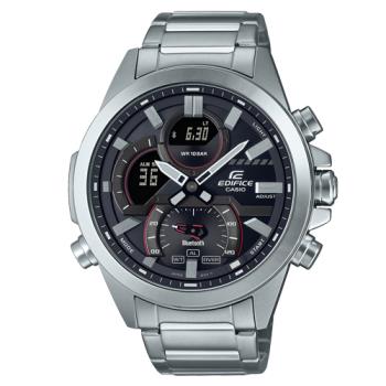 【CASIO 卡西歐】EDIFICE 藍牙智慧連線 男錶 不鏽鋼錶帶 防水100米 ECB-30D(ECB-30D-1A)