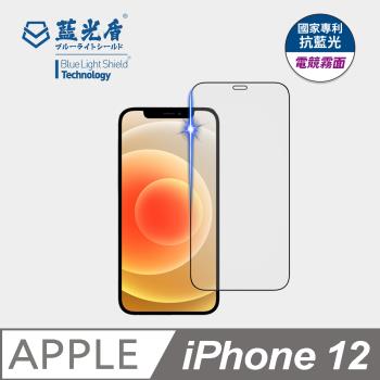 【藍光盾】iPhone 12 抗藍光電競霧面 9H超鋼化玻璃保護貼