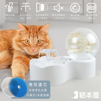 貓本屋 USB自動循環過濾寵物飲水機(2L)