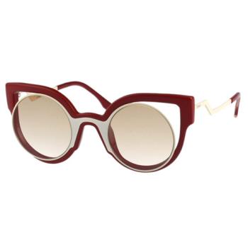 FENDI-時尚造型 太陽眼鏡(紅色)
