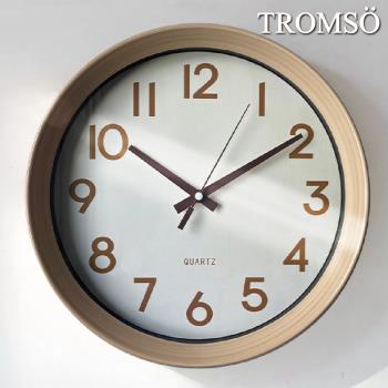 TROMSO紐約時代靜音時鐘-木質曼哈頓(外框加厚)